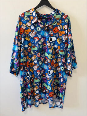NWOT Disney Parks Disneyland Pixar Fest Passholder Exclusive Button Up Shirt XXL